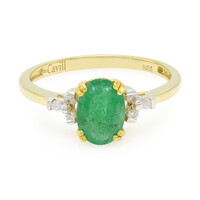 Bague en argent et Emeraude de Bahia