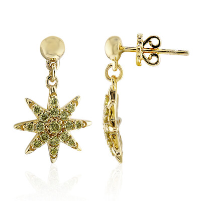 Boucles d'oreilles en or et Diamant VS1 jaune (Annette)