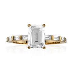 Bague en argent et Topaze blanche