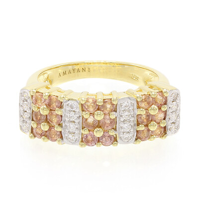 Bague en or et Saphir Padparadscha non chauffé (AMAYANI)