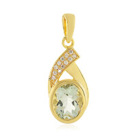 Pendentif en argent et Améthyste verte