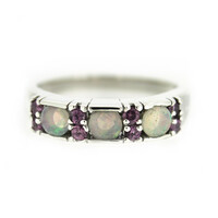 Bague en argent et Opale Welo