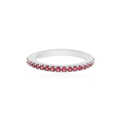 Bague en argent et Spinelle rouge noble