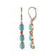 Boucles d'oreilles en argent et Turquoise Sleeping Beauty (KM by Juwelo)