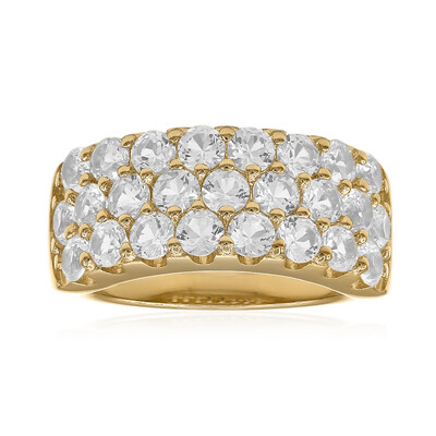 Bague en argent et Topaze blanche