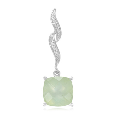 Pendentif en argent et Préhnite