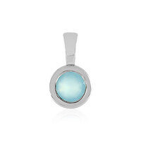 Pendentif en argent et Calcédoine d'eau