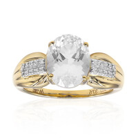 Bague en or et Quartz Herkimer (Amanda Adkins)