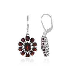 Boucles d'oreilles en argent et Grenat du Mozambique