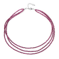 Collier en argent et Rubis du Mozambique
