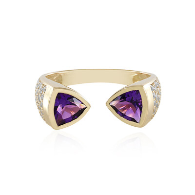 Bague en or et Améthyste de Sibérie (de Melo)