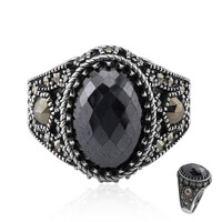 Bague en argent et Hématite noire (Annette classic)