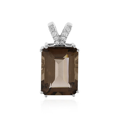 Pendentif en argent et Quartz fumé