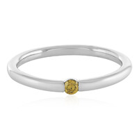 Bague en argent et Diamant jaune I3
