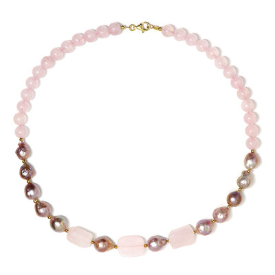 Collier en argent et Quartz rose