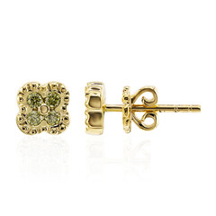 Boucles d'oreilles en or et Diamant VS1 jaune