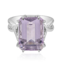 Bague en argent et Améthyste Rose de France