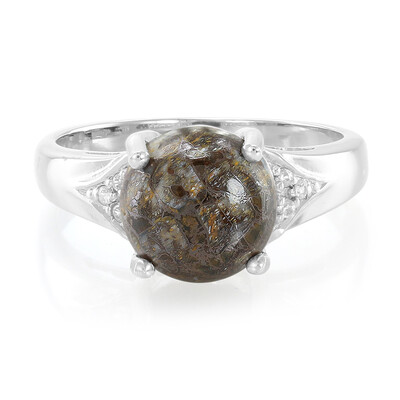 Bague en argent et Quartz Dinosaure