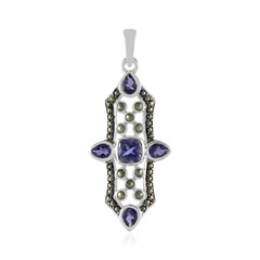 Pendentif en argent et Iolite de Ceylan