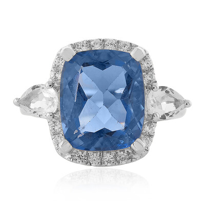Bague en argent et Fluorite à couleur changeante
