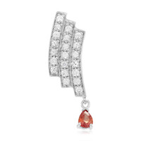 Pendentif en argent et Rubis rouge du soir
