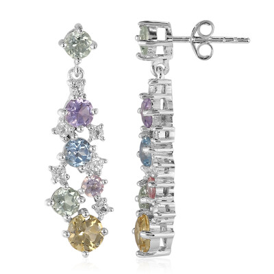 Boucles d'oreilles en argent et Citrine
