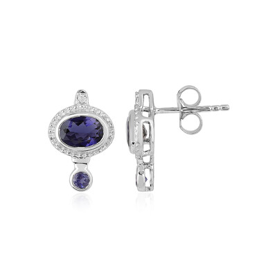 Boucles d'oreilles en argent et Iolite