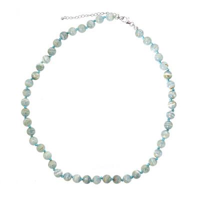 Collier en argent et Aragonite bleue