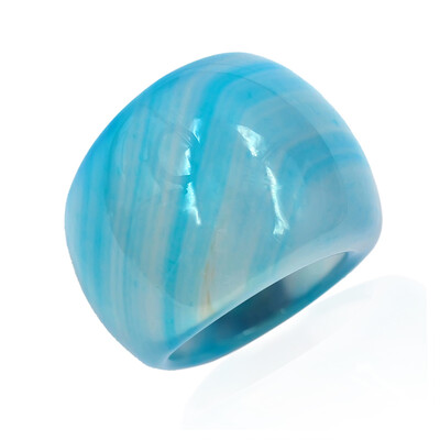 Bague et Agate bleue