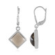 Boucles d'oreilles en argent et Quartz fumé (MONOSONO COLLECTION)