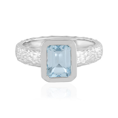 Bague en argent et Topaze bleu ciel