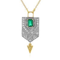 Collier en argent et Onyx vert