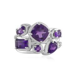 Bague en argent et Améthyste du Maroc