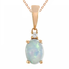 Collier en or et Opale Welo AAA