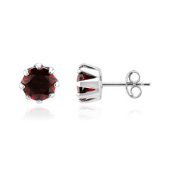 Boucles d'oreilles en argent et Grenat du Mozambique