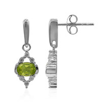 Boucles d'oreilles en argent et Péridot de Birmanie