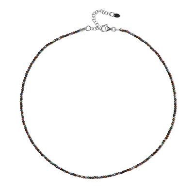 Collier en argent et Hématite argentée