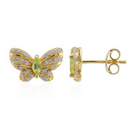 Boucles d'oreilles en argent et Péridot de Birmanie