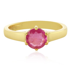 Bague en argent et Saphir rose de Madagascar