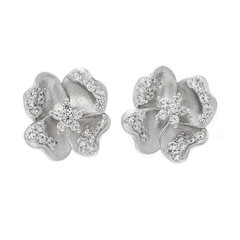Boucles d'oreilles en argent et Zircon (Dallas Prince Designs)