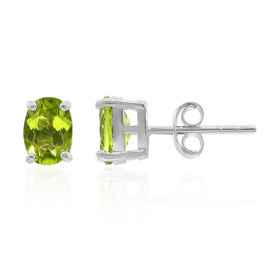 Boucles d'oreilles en argent et Péridot de Birmanie