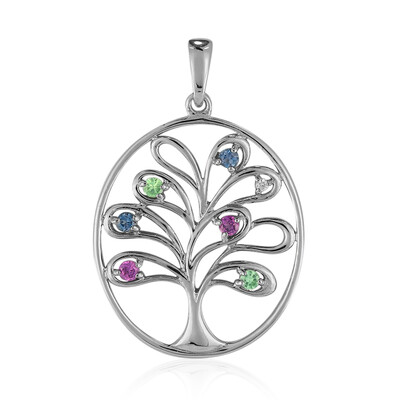 Pendentif en argent et Grenat Rhodolite