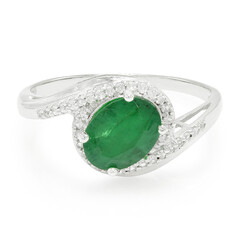 Bague en argent et Emeraude de Bahia