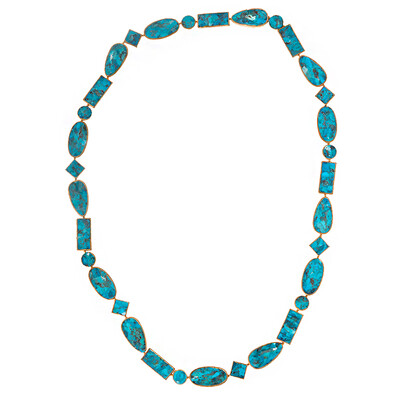Collier et Turquoise cuivrée bleue (Dallas Prince Designs)