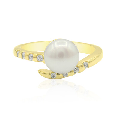 Bague en argent et Perle de culture d'eau douce (TPC)