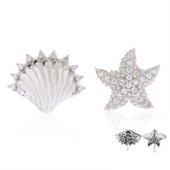 Boucles d'oreilles en argent et Zircon (Dallas Prince Designs)