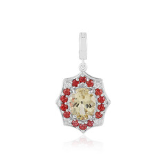 Pendentif en argent et Béryl jaune