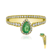 Bague en or et Emeraude de Zambie AAA (CIRARI)