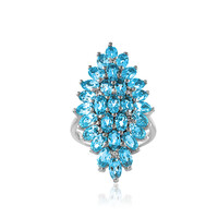 Bague en argent et Topaze bleu ciel