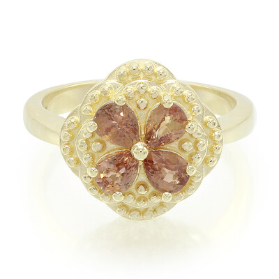Bague en or et Saphir Padparadscha non chauffé